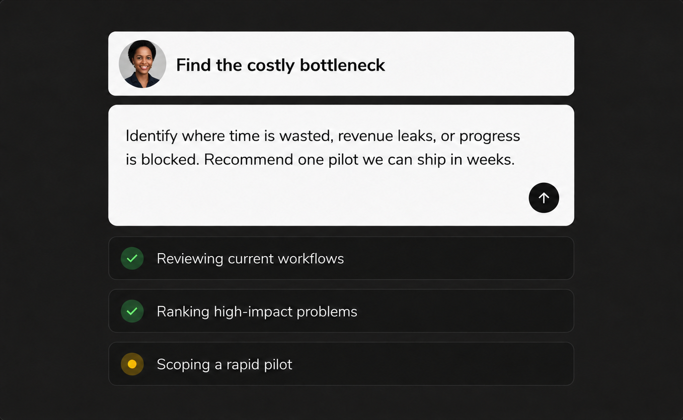 Finding the costly bottleneck: reviewing workflows, ranking high-impact problems, scoping a rapid pilot